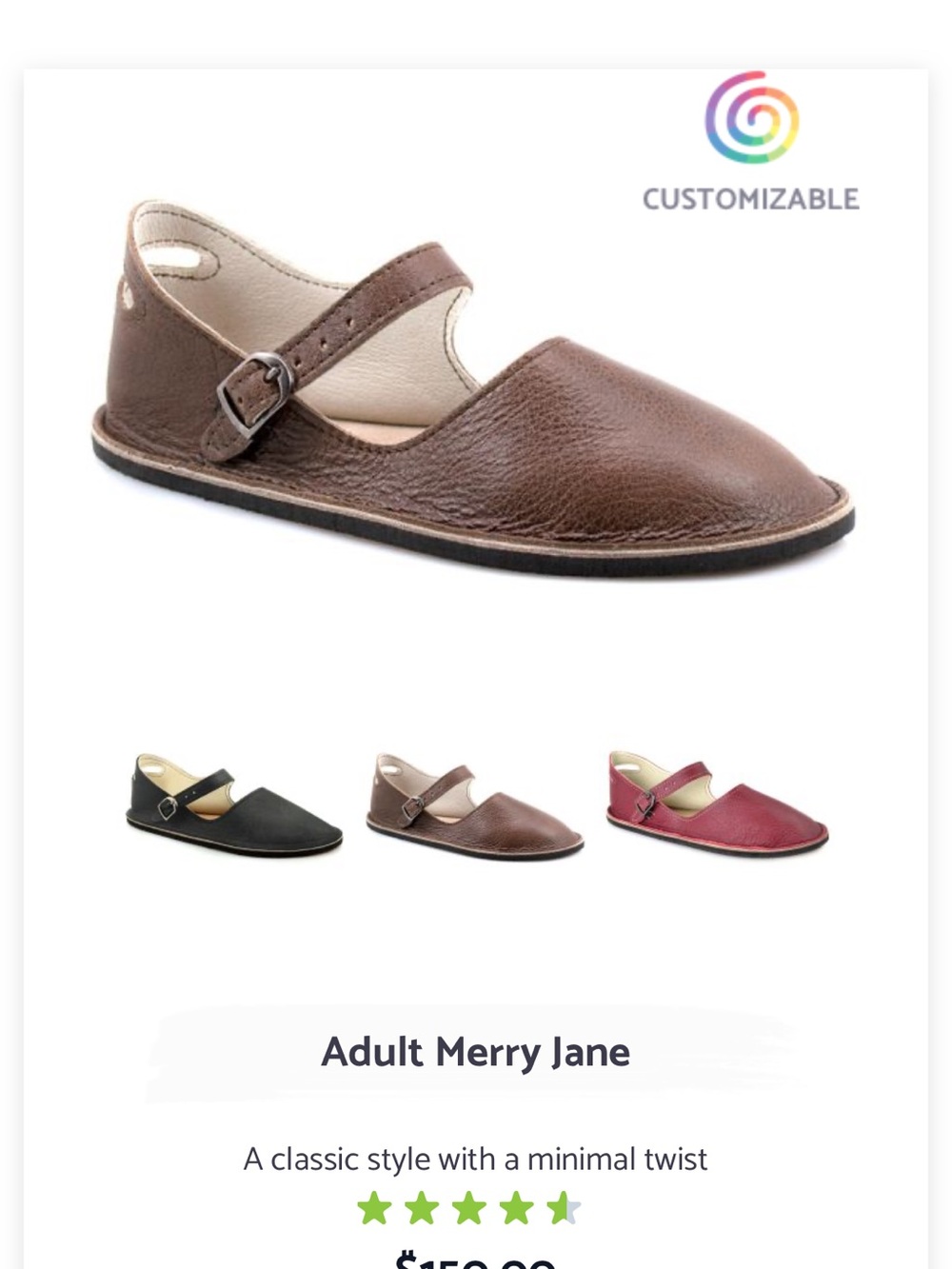 Softstar Shiny PEWTER Leather Adult Mary Jane Flat ~ Size 8.5-9
